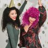 FOYTOKI 6Pcs Colorful Shiny Cosplay Party Wigs for Holiday Masquerade Dress-Up Accessories with Foil Tinsel Fake Hair Set for Women and Teens view 3