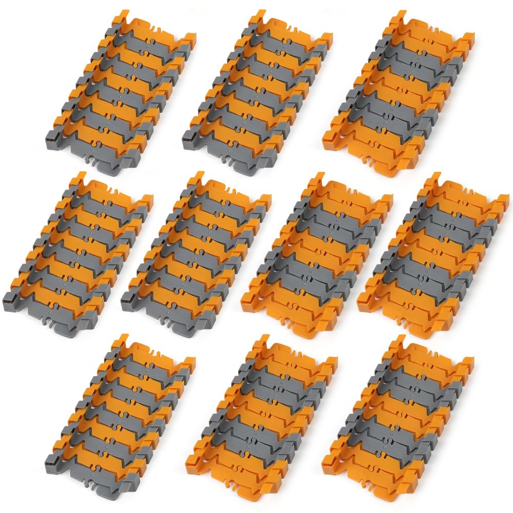 Magickidz Construction Track Expansion Kit for Kids - Birthday Gift for 3-5 5-7 Year Old Boys, 100 Pcs Add-On Creative Building Toy, Compatible with Most Flexible Engineering Track Sets