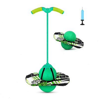 Christoy Pogo Ball with Handles for Kids & Adults, Pogo Balance Bounce Ball,Pogo Trick Board for Girls and Boys Ages 6 and up (Green-Colourful)