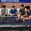 Hyner 8 Player Poker Table Foldable - Professional Casino Design with Padded Rail, Deep Cup Holders & Heavy-Duty Steel Frame, 71 Inch Portable Card Table for Home Games, Poker Nights and Parties view 2