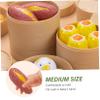 46Pcs Play Food Set, Chinese Breakfast Dim Sum Set with Steam Buns and More Food Cooking Toys Role Play Toys for Kids Ages 3+ view 4