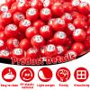 Liliful 100 Pcs Raffle Bingo Ball Set Numbered 101-200 with Easy Read Window, Mini Plastic Balls for Game Night, and Large Group Activities, Red view 3