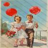 Young Couple is Holding Red Balloons and Walking Together 500 Pieces Jigsaw Puzzles Wooden Jigsaw Puzzle DIY Home Decor Wall Art Game Gift for Family Dad Mom Wife Friends view 1