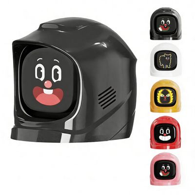 Purryegift Car Robot Dashboard, Smart Car Emotional Companion Decoration with 52 Animated Expressions, AI Robot Dashboard Companion with Speakers, Smart Car Electronic Pet Kit for All Cars (Black)