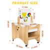 Kids Water & Sand Sensory Table - Wooden Outdoor Sensory Play Activity Table with Casters and Bin, Bottom Storage, Painting Acrylic Board & Water Toys, Montessori Tables Learning Toy for Kids view 2