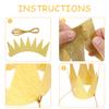 Abaodam 12Pcs Glitter Birthday Party Crown Hats for and Adults, Shiny PVC Tiara Headwear, Photo Prop for Birthday Celebration view 3