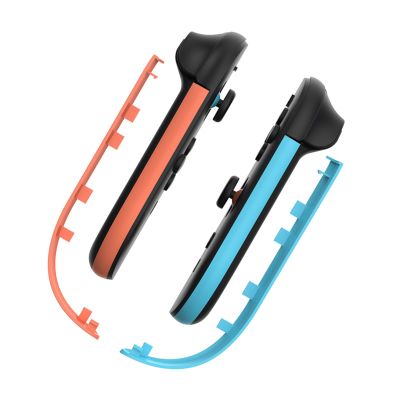 1 Pair Controller Side Decoration Strips Blue Red Decorative for NS2 Easy Installation Enhanced Grip Pair Blue Red Decorative Replaceable Controller Side Decoration Gaming