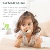 4-Pack Silicone Baby Spoons, Seposeve Soft Gum-Friendly First Feeding Spoons for Babies, Baby Feeding Utensils Essentials, Easy-Grip Handle, BPA Free, Dishwasher Safe, 2 Green 2 Blue view 3