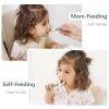 4-Pack Silicone Baby Spoons, Seposeve Soft Gum-Friendly First Feeding Spoons for Babies, Baby Feeding Utensils Essentials, Easy-Grip Handle, BPA Free, Dishwasher Safe, 2 Green 2 Blue view 4