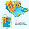 Hapfan Inflatable Bounce House Double Water Slide, 11 in 1 Bouncy Castle with Market Stand, Water Gun, Splash Pool, Climbing Wall, Basketball Hoop for Big Kids, Outdoor Backyard Party view 4
