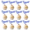 Crseniny 24 Pcs Congrats Cupcake Toppers,Celebration Cupcake Toppers view 4