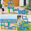 KIZONLY Water Table for Toddlers 1-3 3-5, 5-Tier Water Table for Kids with Sand Beach Toys, Water and Sand Sensory Table Beach Outdoor Birthday Gifts Toys for Kids Toddlers Age 3 4 5 6 7 8 Boys Girls view 4