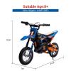 24V Kids Electric Dirt Bike for Ages 8-12 - 250w Motor, Metal Suspension & Air-Filled Tires, Off-Road Motorcycle with Leather Seat & Twist Throttle | Gift for Boys and Girls view 4