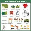 FUNBUD Dinosaur Race Track Toys for Kids - Birthday Gifts for Boys Age 3 4 5 6 7 Year Old, Flexible Race Cars Track Playset with Lights, 280+ PCS Creative view 4