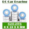 626RS Bearing (10 PCS) 6 * 19 * 6 mm Hobby Electric RC Car Truck 626 RS 2RS Ball Bearings 626-2RS Blue Sealed view 4