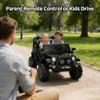 24V Electric Car for Kids, 2-Seater Ride on Toy Car Truck for Big Kids Age 3-8, Remote Control, Music, Safety Belt, LED Light, Birthday Gift Black view 3