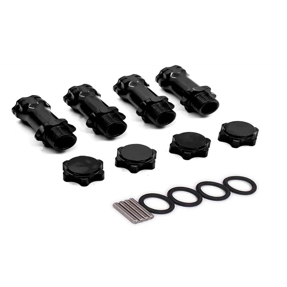 17mm Wheel Hex 30mm Extended Mount Adapter Hub Compatible with 1/8 Scale RC Spare Parts Set 89108(Black)