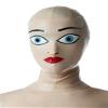 ACBYRUD Latex Hood White Drama Handmade Color Spliced Rubber Mask (XL) view 1