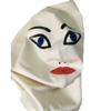 ACBYRUD Latex Hood White Drama Handmade Color Spliced Rubber Mask (XL) view 2