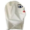 ACBYRUD Latex Hood White Drama Handmade Color Spliced Rubber Mask (XL) view 3