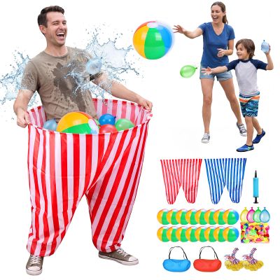 133 PCS Granny Pants Yard Game 2 Pack with 16 Balls Field Day Outdoor Giant Pants Games for Adults Kids Family Large Outside Lawn Backyard Carnival Picnic Camping Birthday Party Big Pants Tossing Game