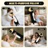 22 inch Black Cat Bee Stuffed Plush Toy, Kitty Stuffed Animals Honeybee Body Pillow, Kawaii Soft Plushie Gfit for Kids Boys Girls, Birthday view 4