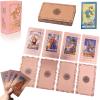 djiatog Rose Gold Tarot Cards, Tarot Cards for Beginners Rose Gold Tarot Cards with Guide Book Gold Foil with Meanings on Them Fortune Telling Game (2 Sets) view 1