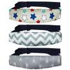 3PCS Head Support Band for Stroller Car Seat Adjustable Neck Relief Strap Headrest for Sleeping Traveling Slumber Positioner for Toddler Kids Child Baby Infant(Grey-Star,Fish Bone,Wave) view 1