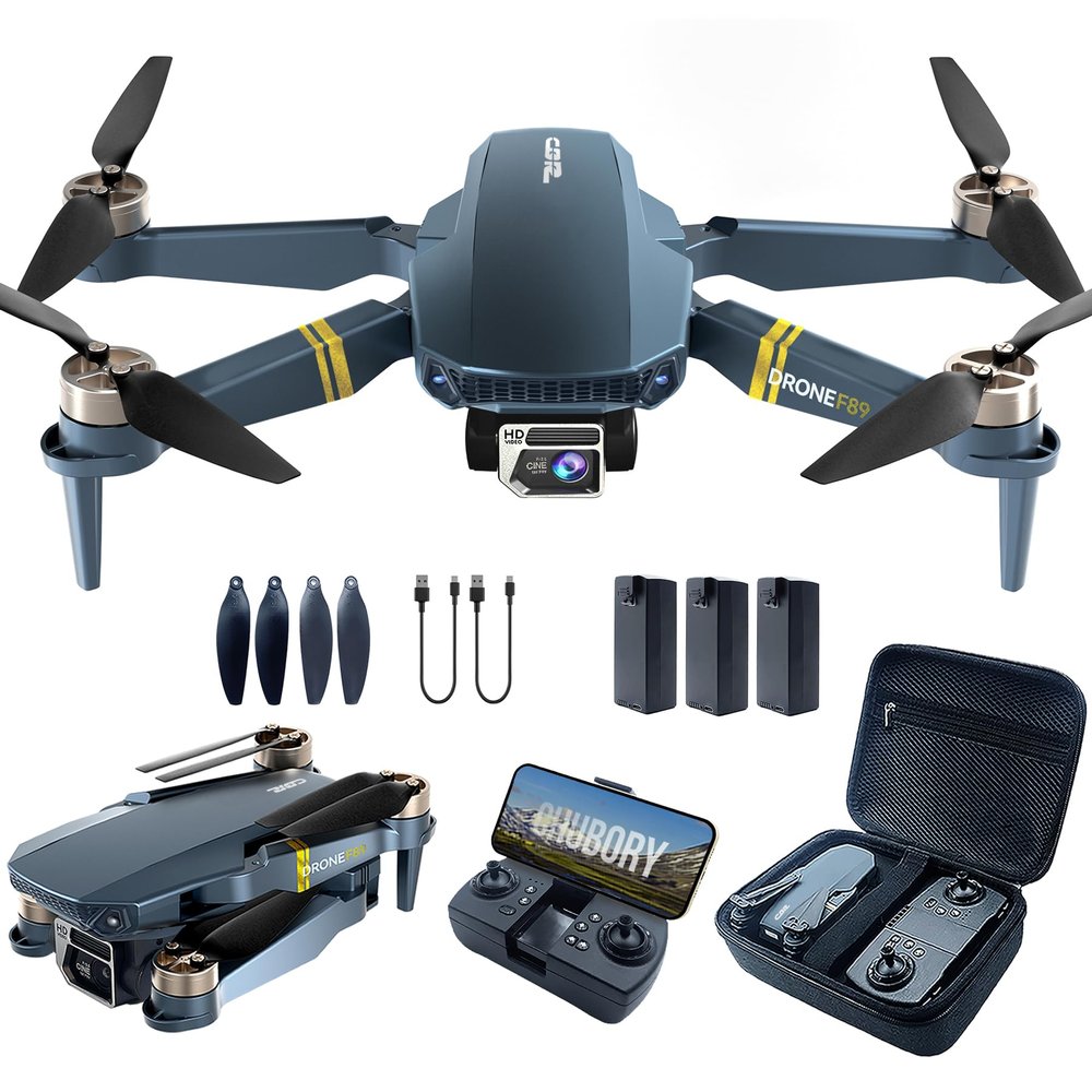 2650 ft Long Range Super Endurance Foldable Drone with Camera for Beginners84 min Flight Time, WiFi FPV Quadcopter with 4K HD Camera, Brushless Motor, Auto Hover, Follow Me (3 Batteries)
