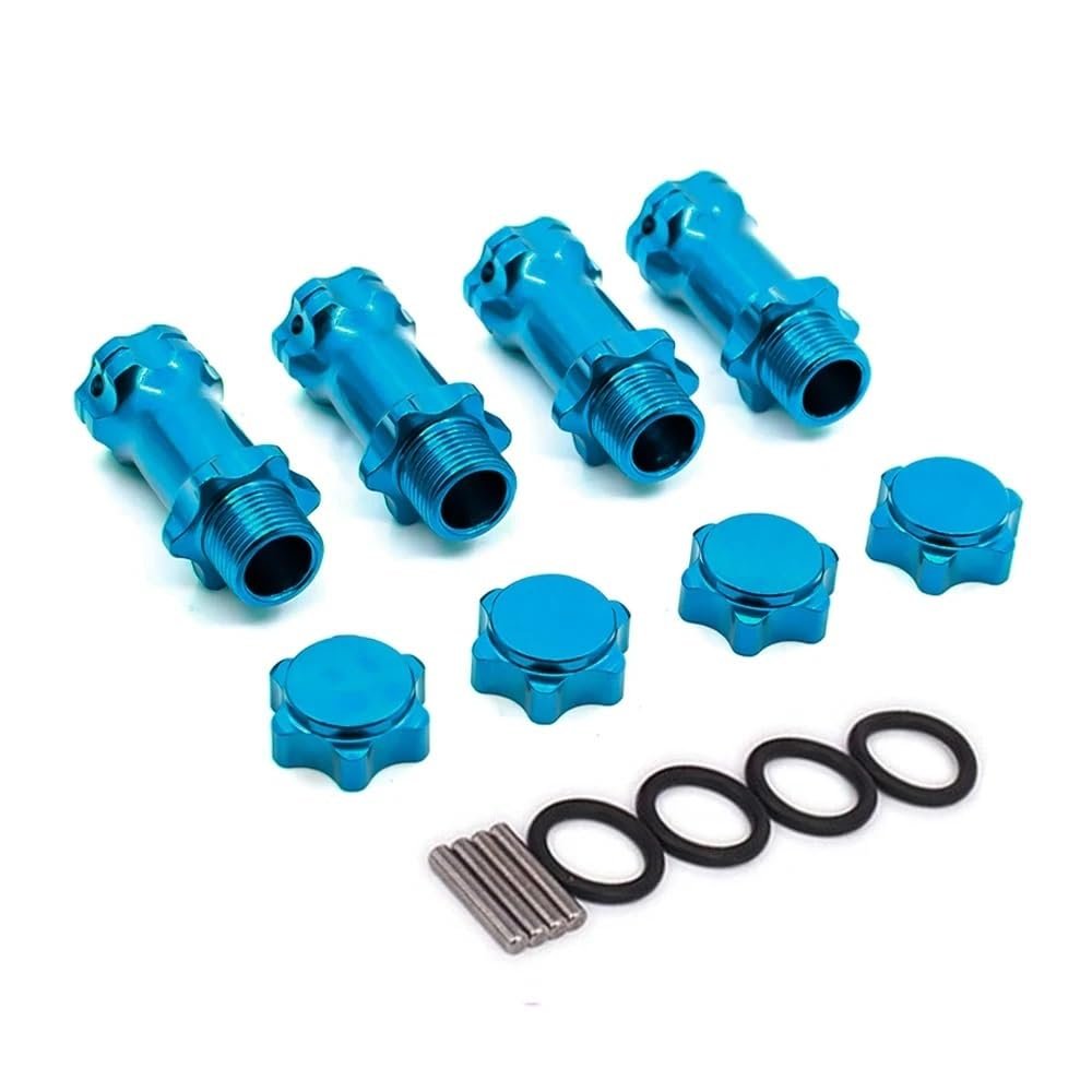 17mm Wheel Hex 30mm Extended Mount Adapter Hub Compatible with 1/8 Scale RC Spare Parts Set 89108(Sky Blue)