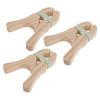 ifundom 6pcs Wooden Play Clips for Kids Montessori Fort Building Clips for Blankets Silk Construction Handmade Imaginative Pretend Play Toy view 1