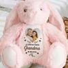 A Cuddle From Heaven - Personalized Stuffed Bunny, Custom Photo Keepsake for Loss of Loved One, Sympathy Gift for Grandkids, Hug From Heaven Keepsake, Grandma's Promise Personalized Stuffed Bunny view 2