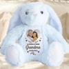 A Cuddle From Heaven - Personalized Stuffed Bunny, Custom Photo Keepsake for Loss of Loved One, Sympathy Gift for Grandkids, Hug From Heaven Keepsake, Grandma's Promise Personalized Stuffed Bunny view 4