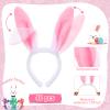 Sanwuta 96 Pcs Easter Bunny Ears Cute Rabbit Plush Headbands for Kid Adults Easter Party Decoration Birthday Party Favors view 3