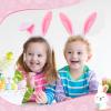 Sanwuta 96 Pcs Easter Bunny Ears Cute Rabbit Plush Headbands for Kid Adults Easter Party Decoration Birthday Party Favors view 4