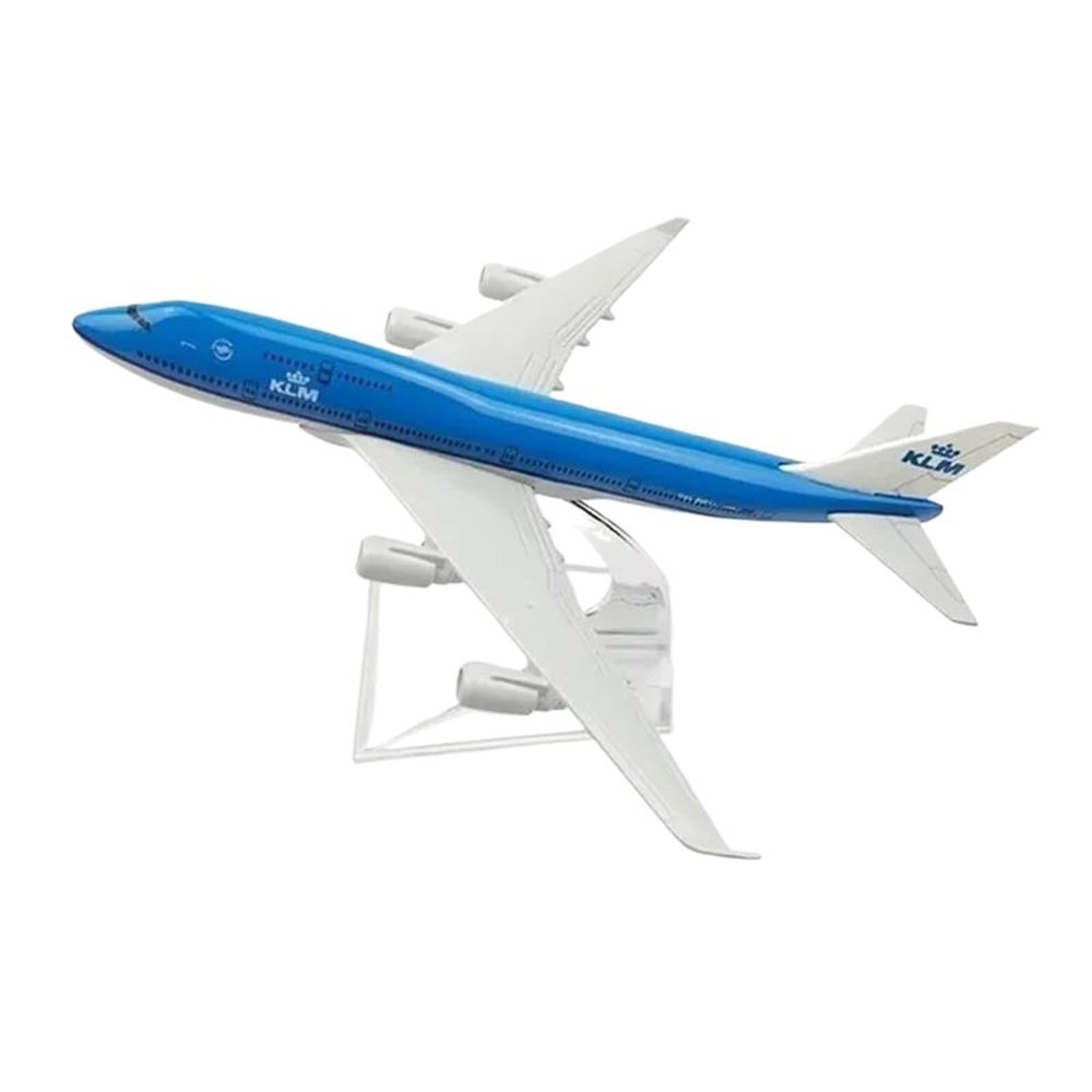 Flying Airplane Model 1:400 Scale 747 Alloy Metal Aircraft Model KLM Netherlands B747-400 with Stand Collectible Display Aviation Airbus
