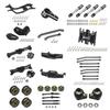 Hobby Details Aluminum Rear Axle Gear Box Skid Link Wheel Upgrade Set for 1/30 Axial SCX30 Jeep Wrangler RC Cars, Black and Gold (14 in One Set) view 1