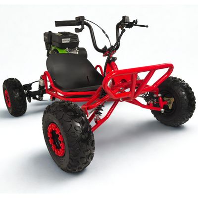 212cc Gas Powered Off-Road Go Kart for Adults, CVT Automatic Transmission, Hydraulic Disc Brakes, 145/70-6 All-Terrain Tires, Heavy-Duty Steel Frame, 600 lb Max Load, Red