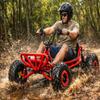 212cc Gas Powered Off-Road Go Kart for Adults, CVT Automatic Transmission, Hydraulic Disc Brakes, 145/70-6 All-Terrain Tires, Heavy-Duty Steel Frame, 600 lb Max Load, Red view 4