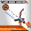Toy Bow and Arrow for Nerf Gun Bullets, 12-Dart Clip Shot Foam Bullet Toy Archery Set with 36 Foam Darts 1 Goggle and Target, Birthday Gifts Party Game (Grey) view 4