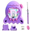 4-in-1 Silicone Case for Tamagotchi Paradise Interactive Virtual Pet, Protective Cover for Electronic Pets with Screen Protector, Lanyard, Top Lid and Button Cap(Purple) view 1