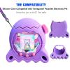 4-in-1 Silicone Case for Tamagotchi Paradise Interactive Virtual Pet, Protective Cover for Electronic Pets with Screen Protector, Lanyard, Top Lid and Button Cap(Purple) view 2