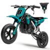 24V Kids Electric Dirt Bike - 250W Electric Motorcycle, 11 Mph Max Speed Electric Mini Dirt Bike with Music, 10 Miles Range, Twist Grip Throttle, Metal Suspension, Rubber Tire (Dark Green, with Cover) view 1