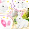 LAITYUM Realistic Bunny for Kids - Interactive Hopping Bunny Toy Set with Bunny Ears, Electric Lifelike Robot Rabbit that Move, Walking Barking and Wagging Tail Bunby Stuffed Animal with Sounds,White view 2