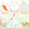 LAITYUM Realistic Bunny for Kids - Interactive Hopping Bunny Toy Set with Bunny Ears, Electric Lifelike Robot Rabbit that Move, Walking Barking and Wagging Tail Bunby Stuffed Animal with Sounds,White view 3