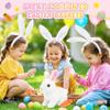 LAITYUM Realistic Bunny for Kids - Interactive Hopping Bunny Toy Set with Bunny Ears, Electric Lifelike Robot Rabbit that Move, Walking Barking and Wagging Tail Bunby Stuffed Animal with Sounds,White view 4