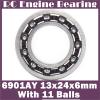 6901 Non-Standard RC Car Engine Bearing 13 * 24 * 6 mm (1 PC) Metric Thin Section 6901-AY13-11 Ball Bearings 6901-13 view 3
