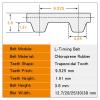 L Synchronous Belt 450L-510L Closed Loop Rubber Toothed Width 12.7/20/25/30/38mm 1Pcs(500L-133T-1266.825,Belt Width 38 mm) view 3