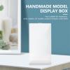 Abaodam Acrylic Display Box for Model Collectibles, Dustproof Showcase White Base, 31X17X14Cm Storage Case for Handmade Figures and Collectible Random Style view 4