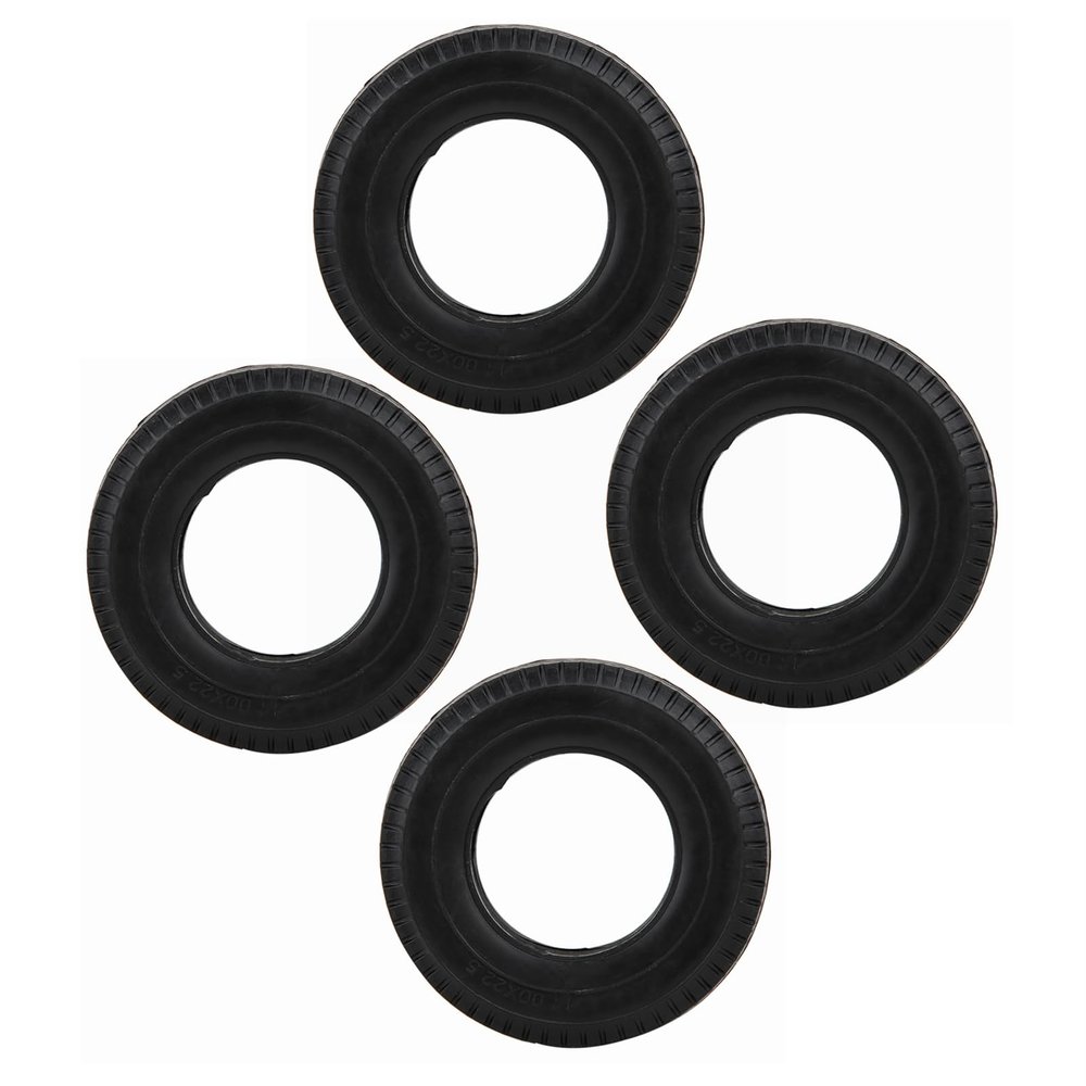 Qiilu High Performance RC Truck Tire 4 PCS Accessories Rubber Car Tire Fit for 1/14 Tractor Black Toys & Games Remote Controlled Vehicles Parts App Controlled